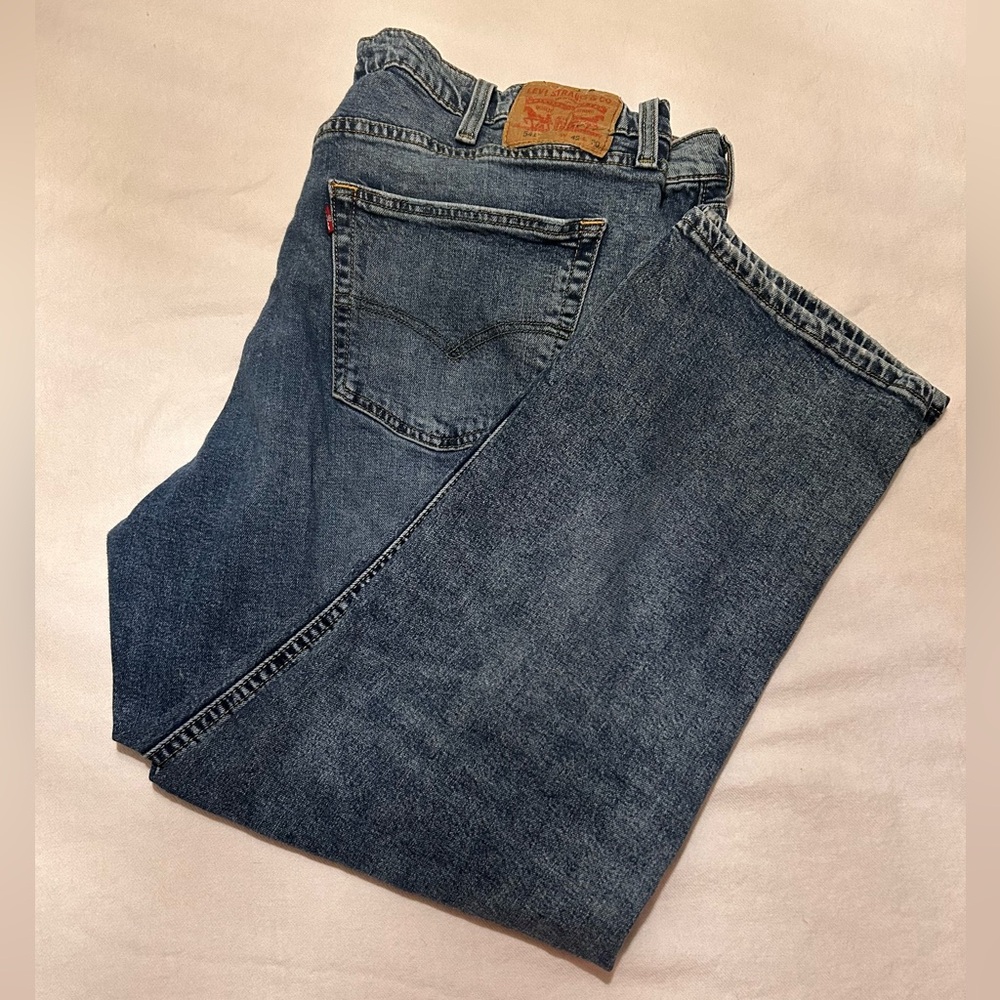 Levi's 541 Men's Athletic Taper Fit Stretch Blue Jeans Size 42X30